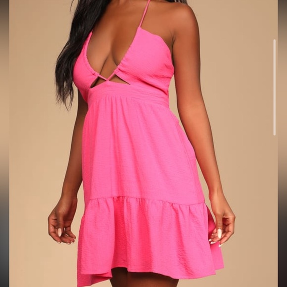 Lulus Dresses & Skirts - Rising Temps Hot Pink Mini Dress Lulu’s
